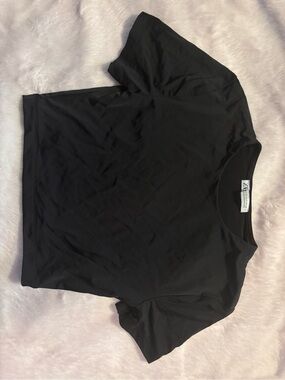 Zara Black Crop Top Tee